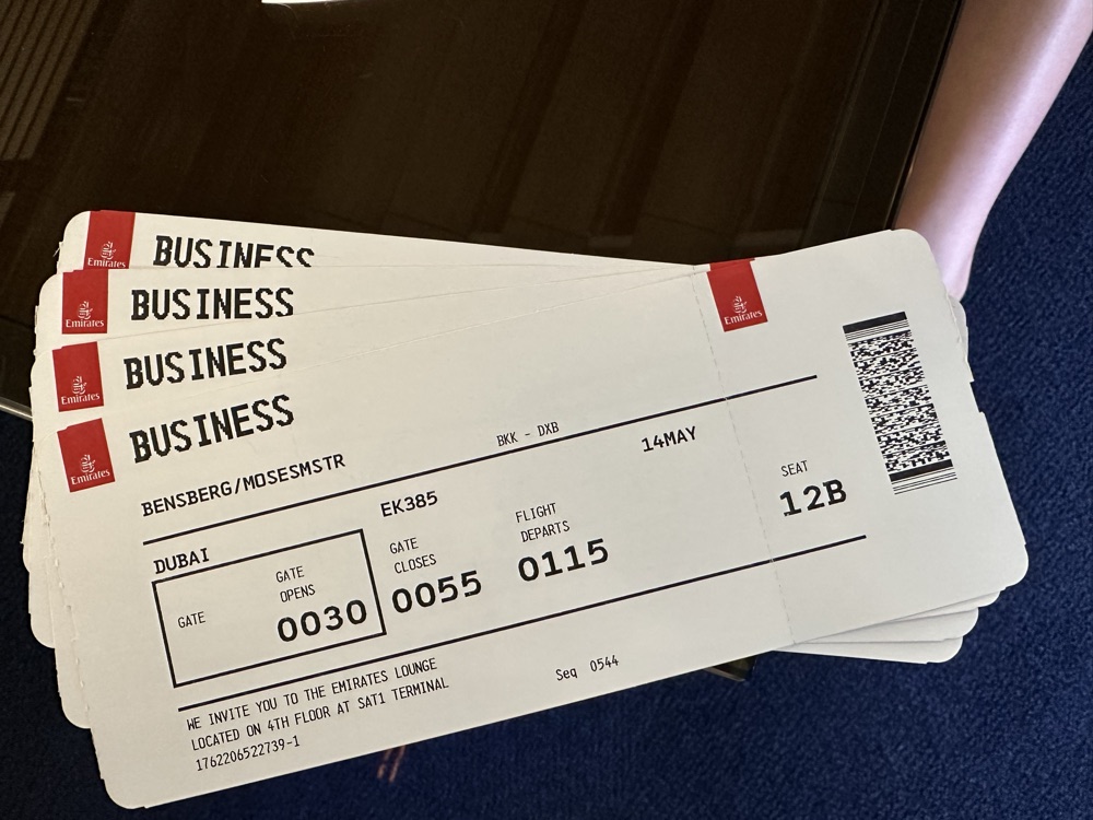 Business-Class-Bordkarten