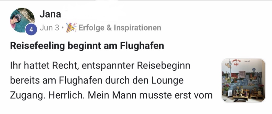 Skool-Post von Jana P.: Reisefeeling beginnt am Flughafen